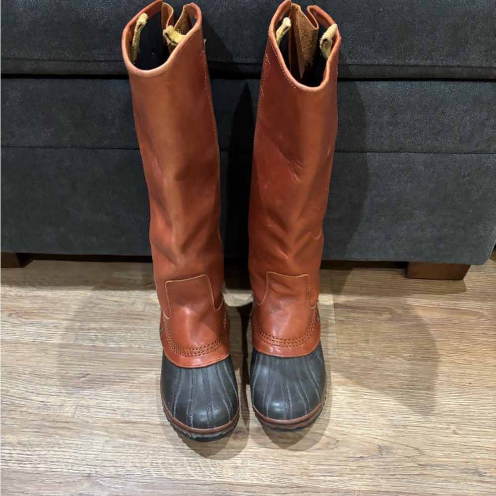 Sorel Slimpack  Tall Riding  Boots Leather size 8